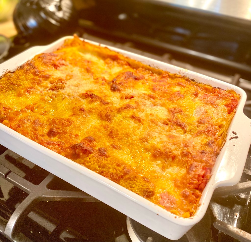 Pesto sausage lasagna with homemade sauce (and tons of&nbsp;herbs)