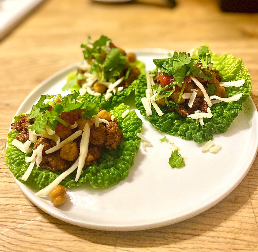 Lamb tacos with vermouth-soaked chickpeas